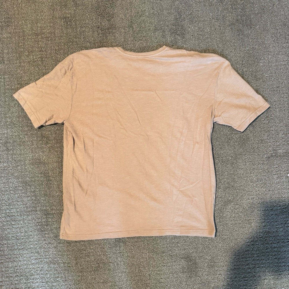 BoohooMAN Tan Leaf Print Men's Shirt - Picture 3 of 3